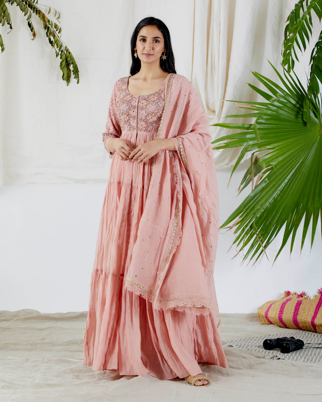 Anarkali with dupatta & pants