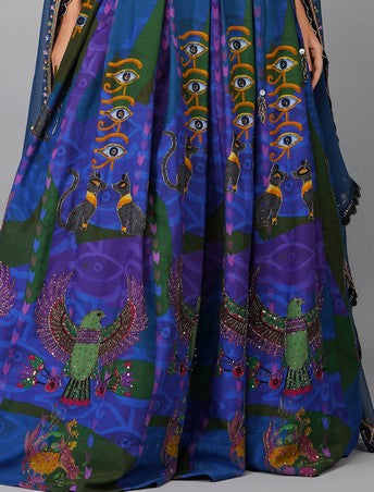 EGYPTIAN PRINT LEHENGA SET