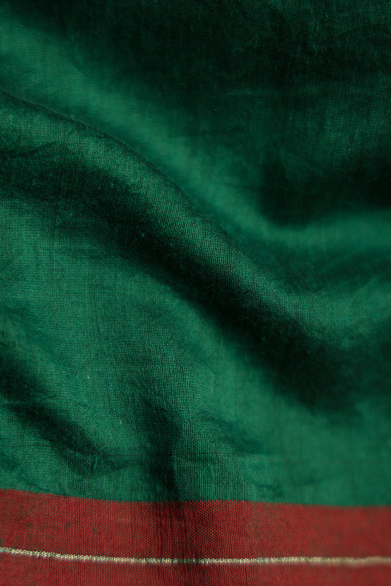 Green Jamdani Khadi Handloom Saree