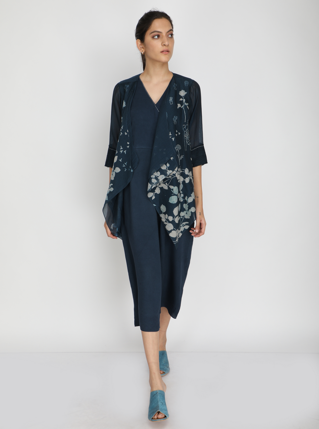 PETAL PRINT JACKET+ JUMPSUIT