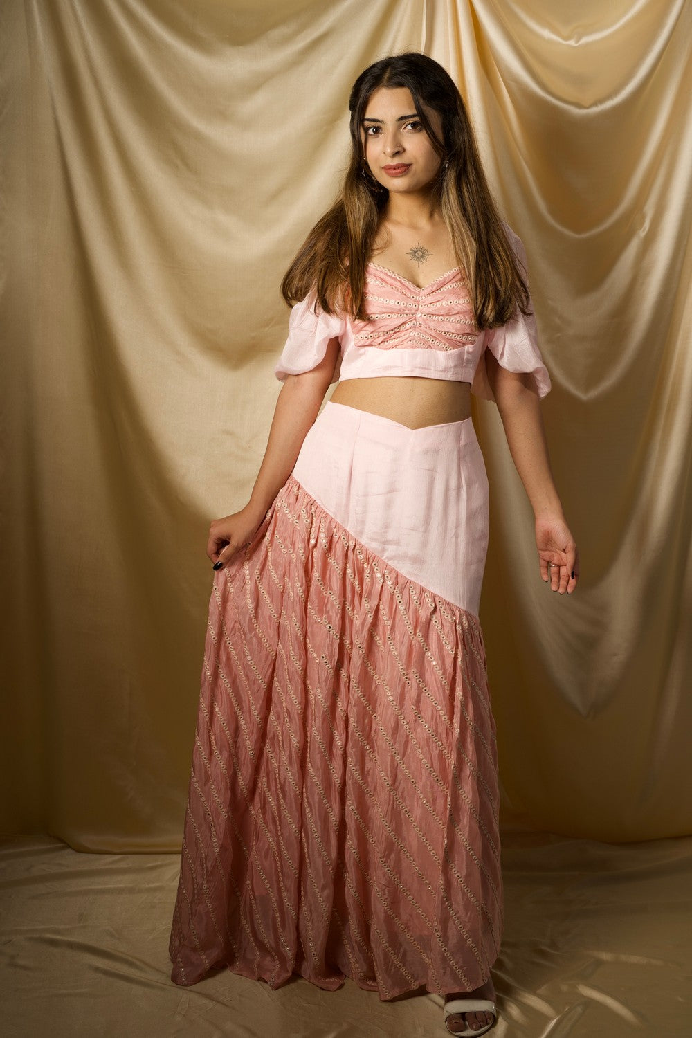 Blush pink lehenga set