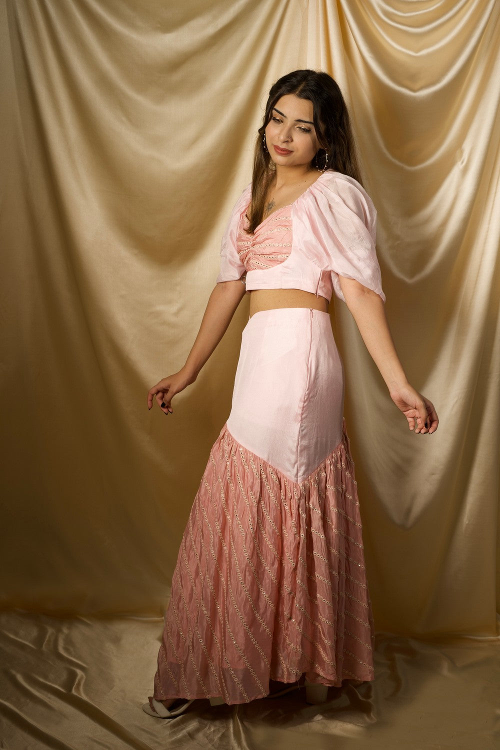 Blush pink lehenga set