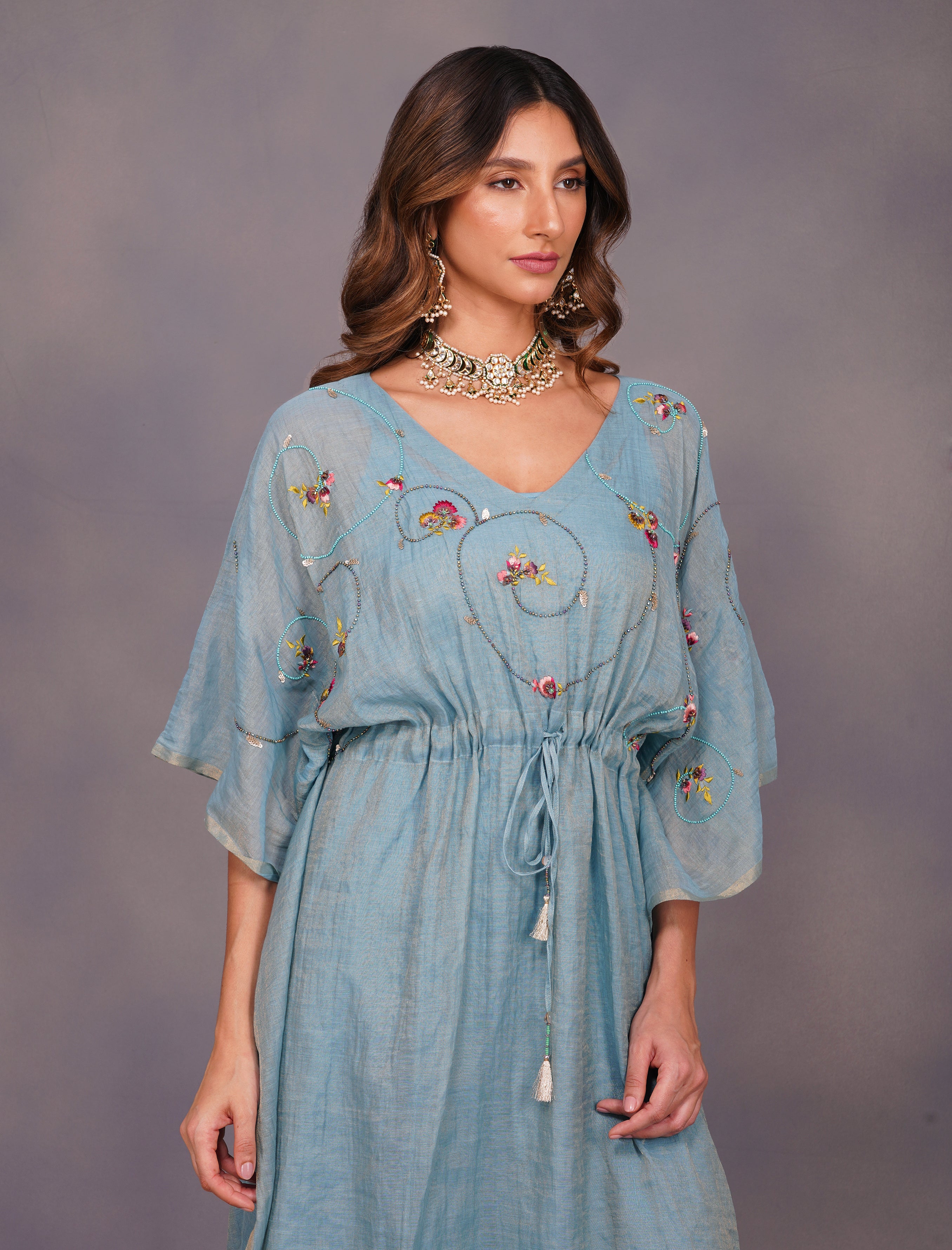 BAROQUE JARDIN KAFTAN DRESS