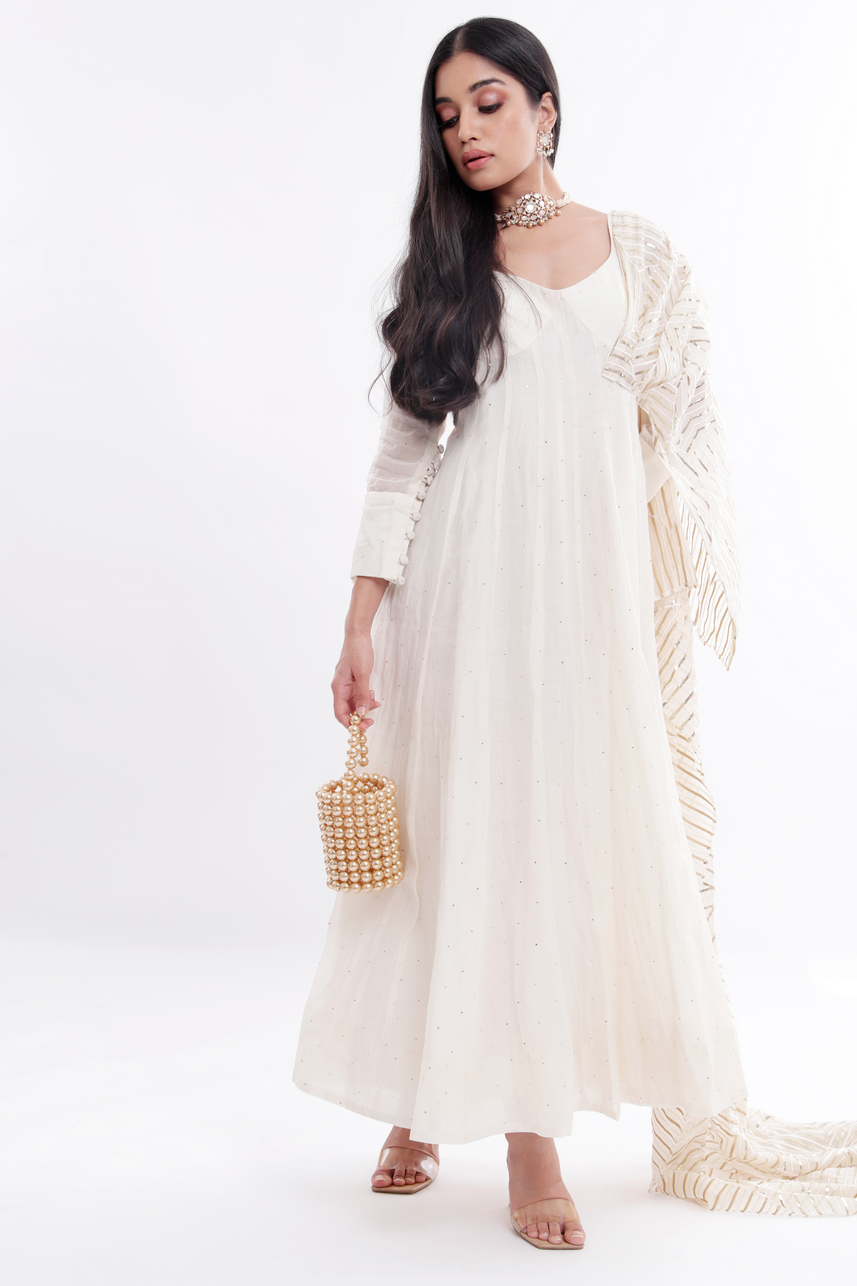 off white anarkali