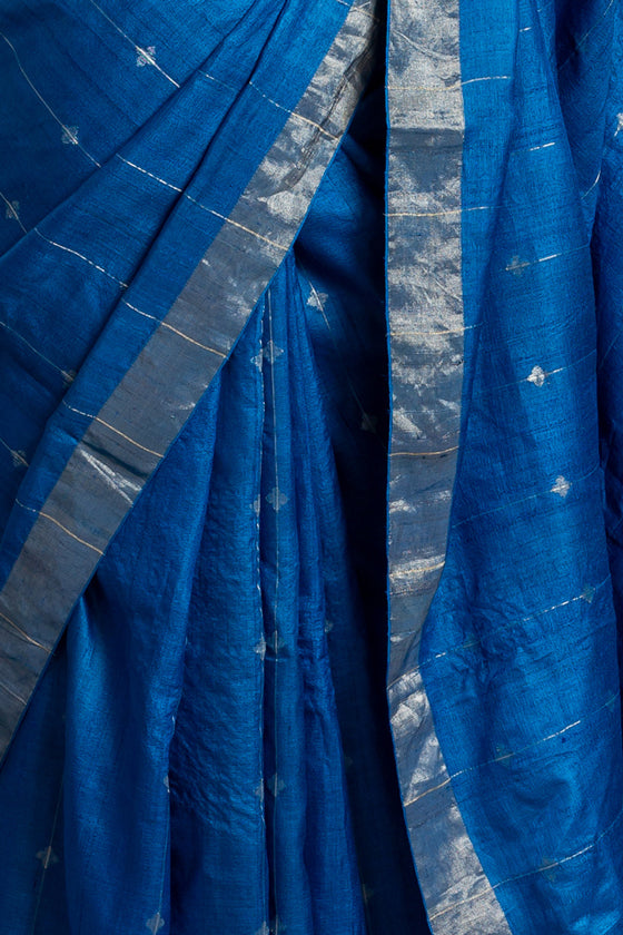 Blue Jamdani Handloom Saree