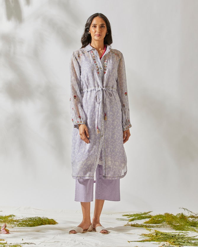 LAVENDER  SHIRT DRESS