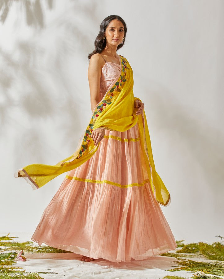 VINTAGE TIERED LEHENGA