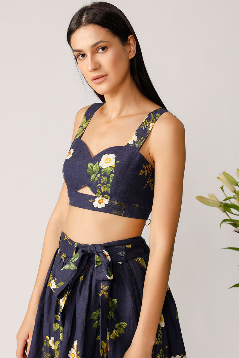 Wisteria Printed Bustier