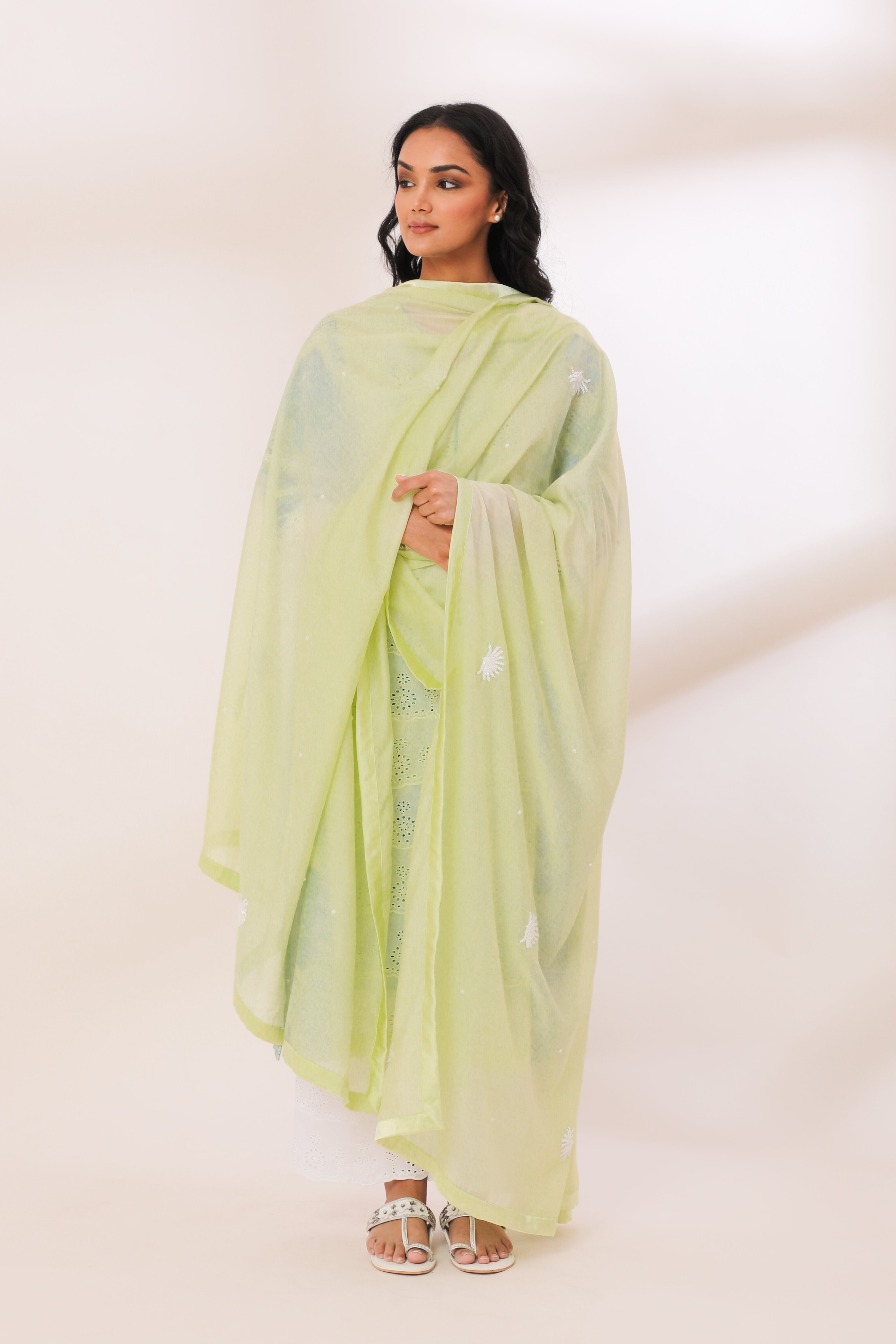 chanderi dupatta satin trimming