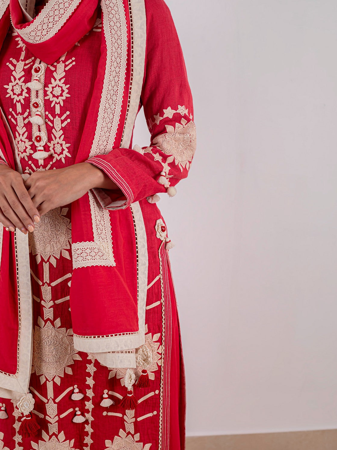 Red LONG KURTA