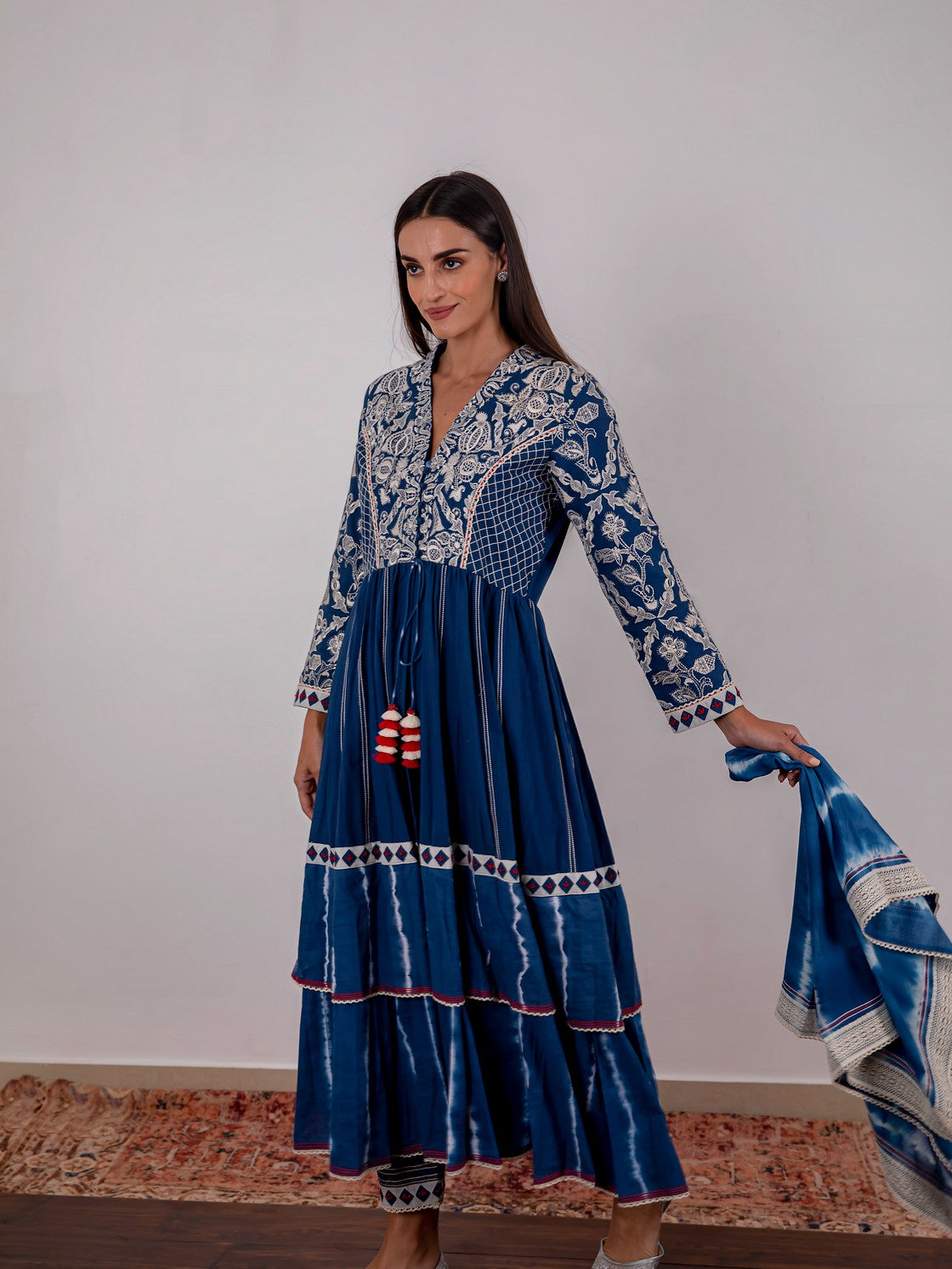 indigo long kurta