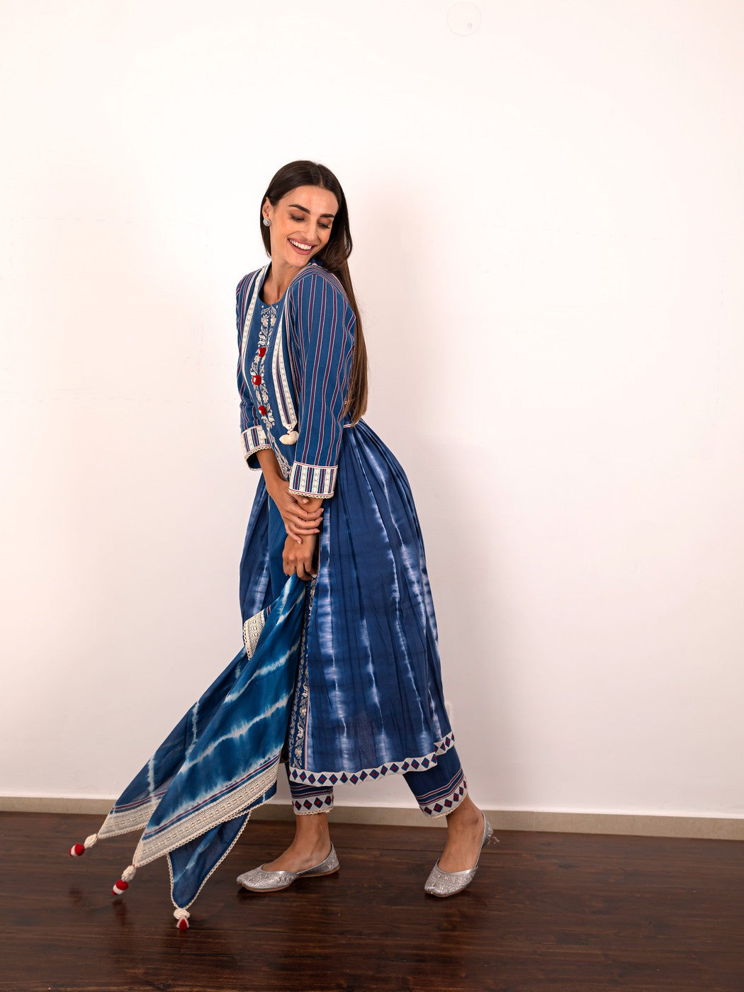 indigo long kurta