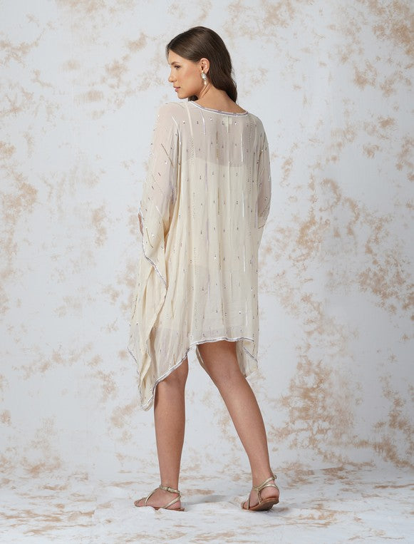 SEQUINED KAFTAN WITH SHORTS