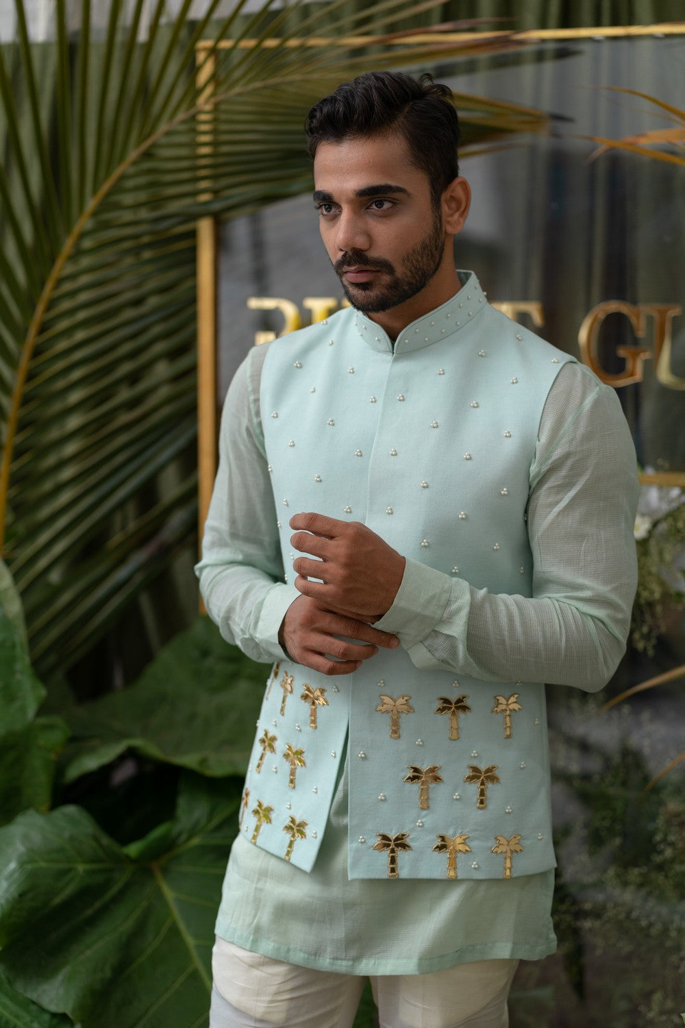 BLUE KURTA Men