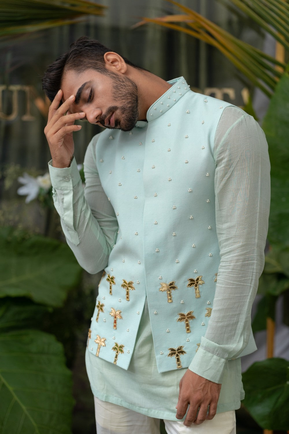 BLUE KURTA Men