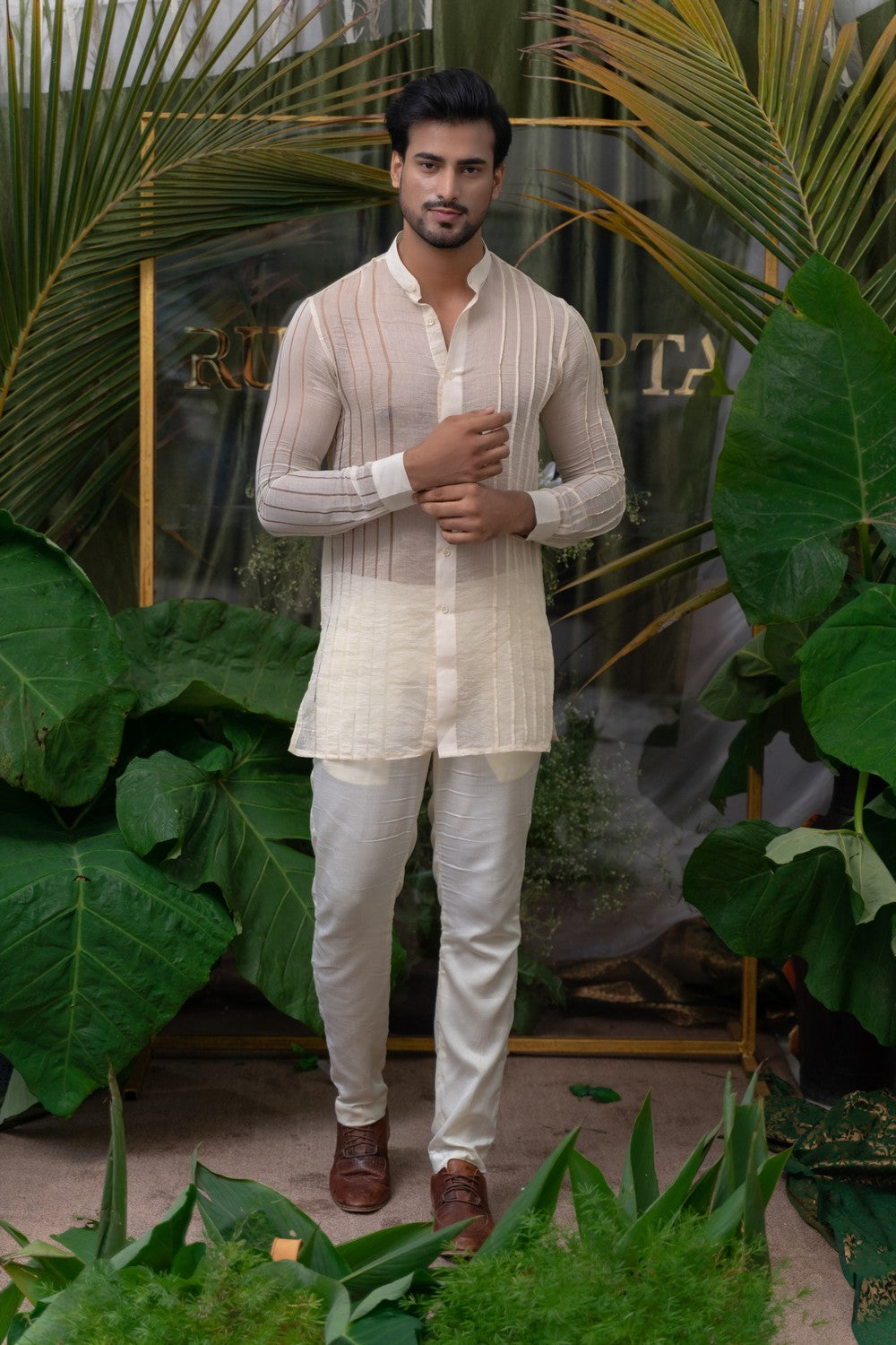 chanderi silk kurta