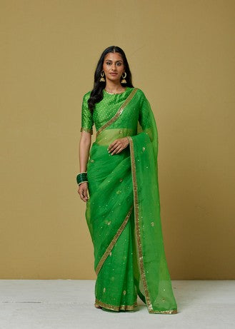 Green Saree Set