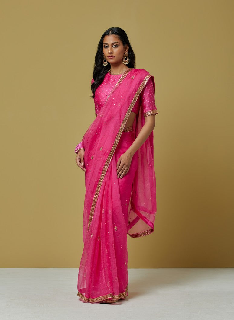 Pink Saree Set