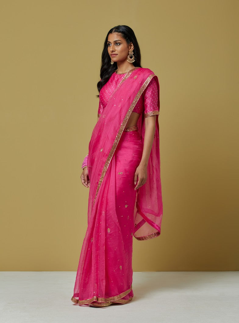 Pink Saree Set