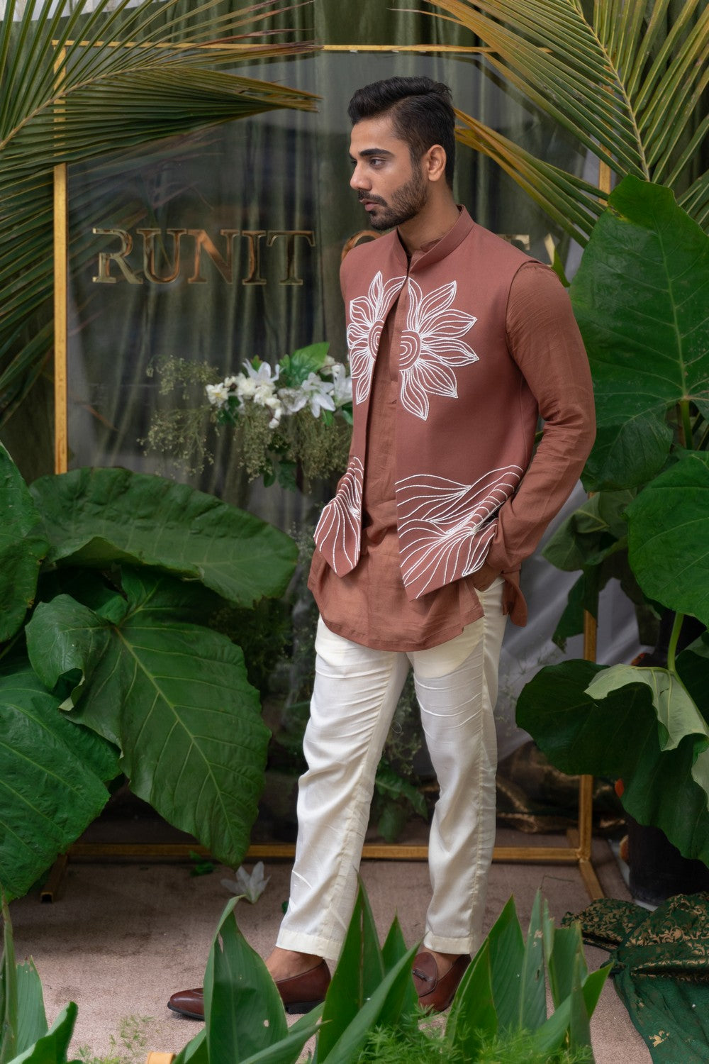 BROWN KURTA Men