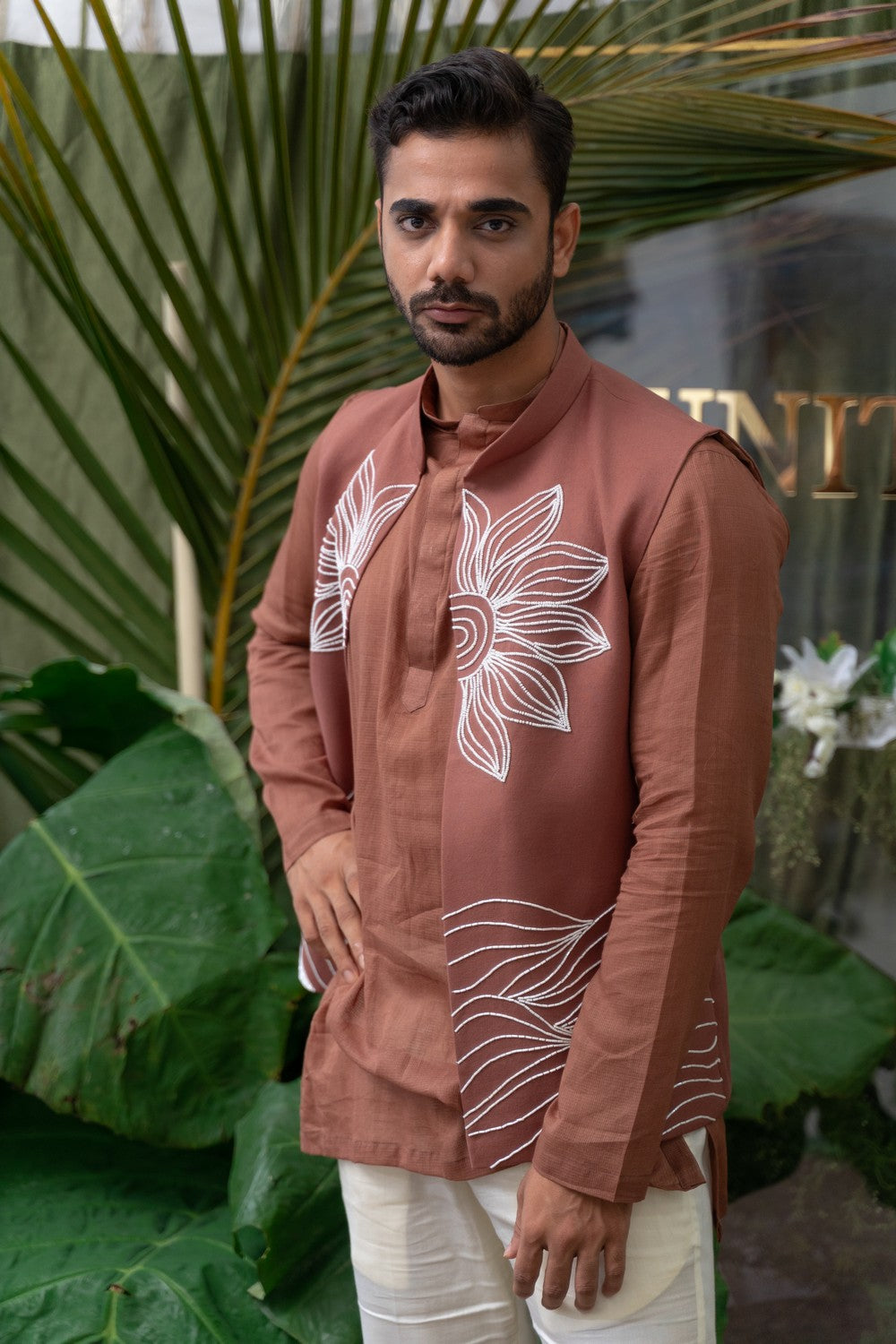 BROWN KURTA Men