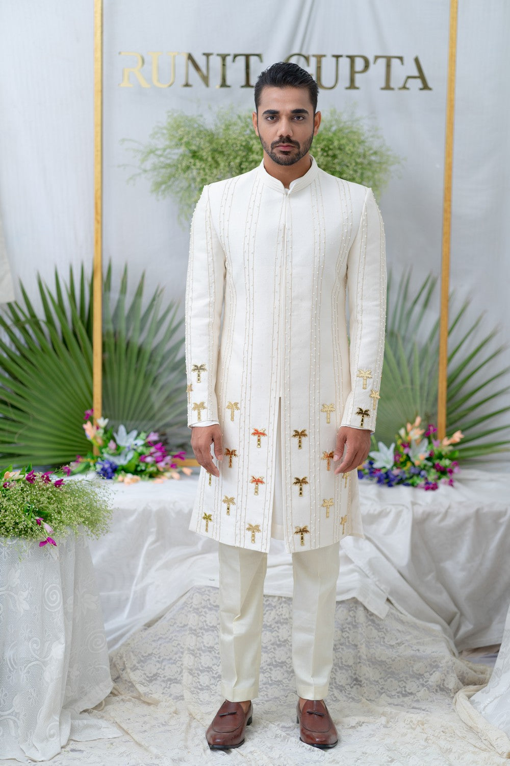 ivory color sherwani