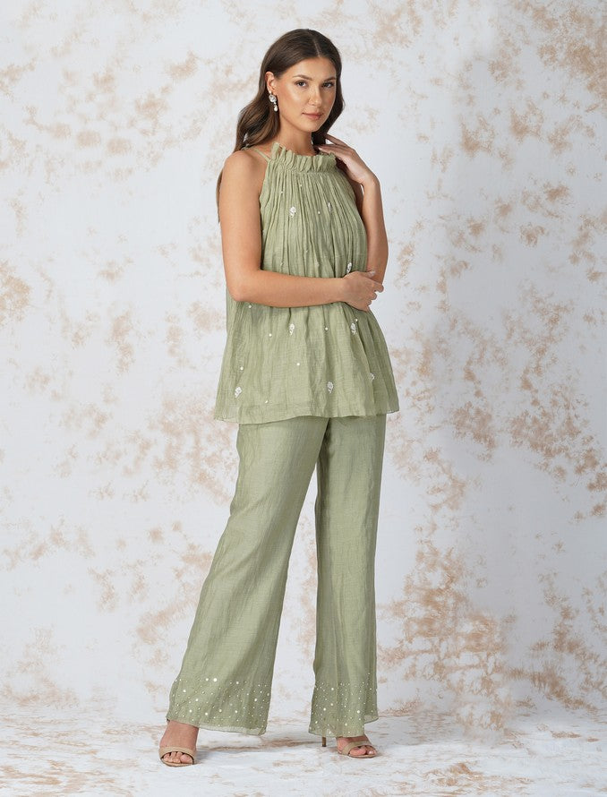 BAROQUE WORK MINT CO-ORD SET