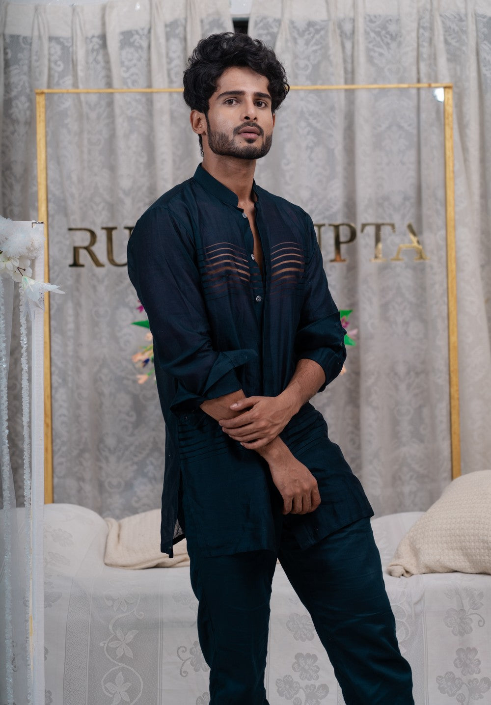 deep blue kurta