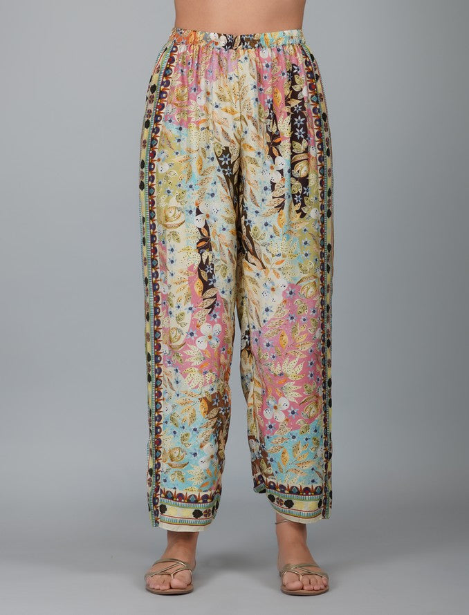 MELANGE PRINT PANTS WITH OVERSIZED TOP