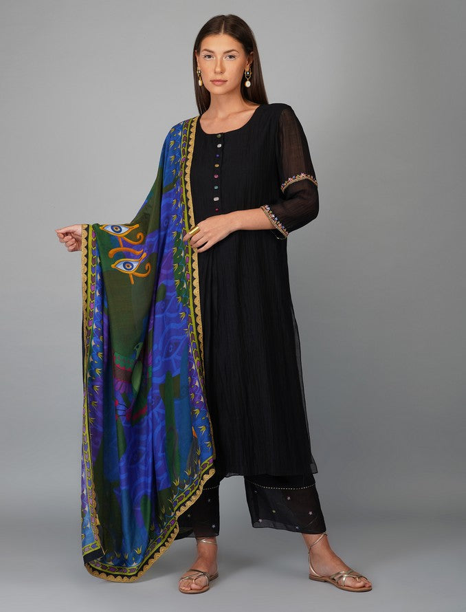 EGYPTIAN PRINT DUPATTA AND KURTA SET