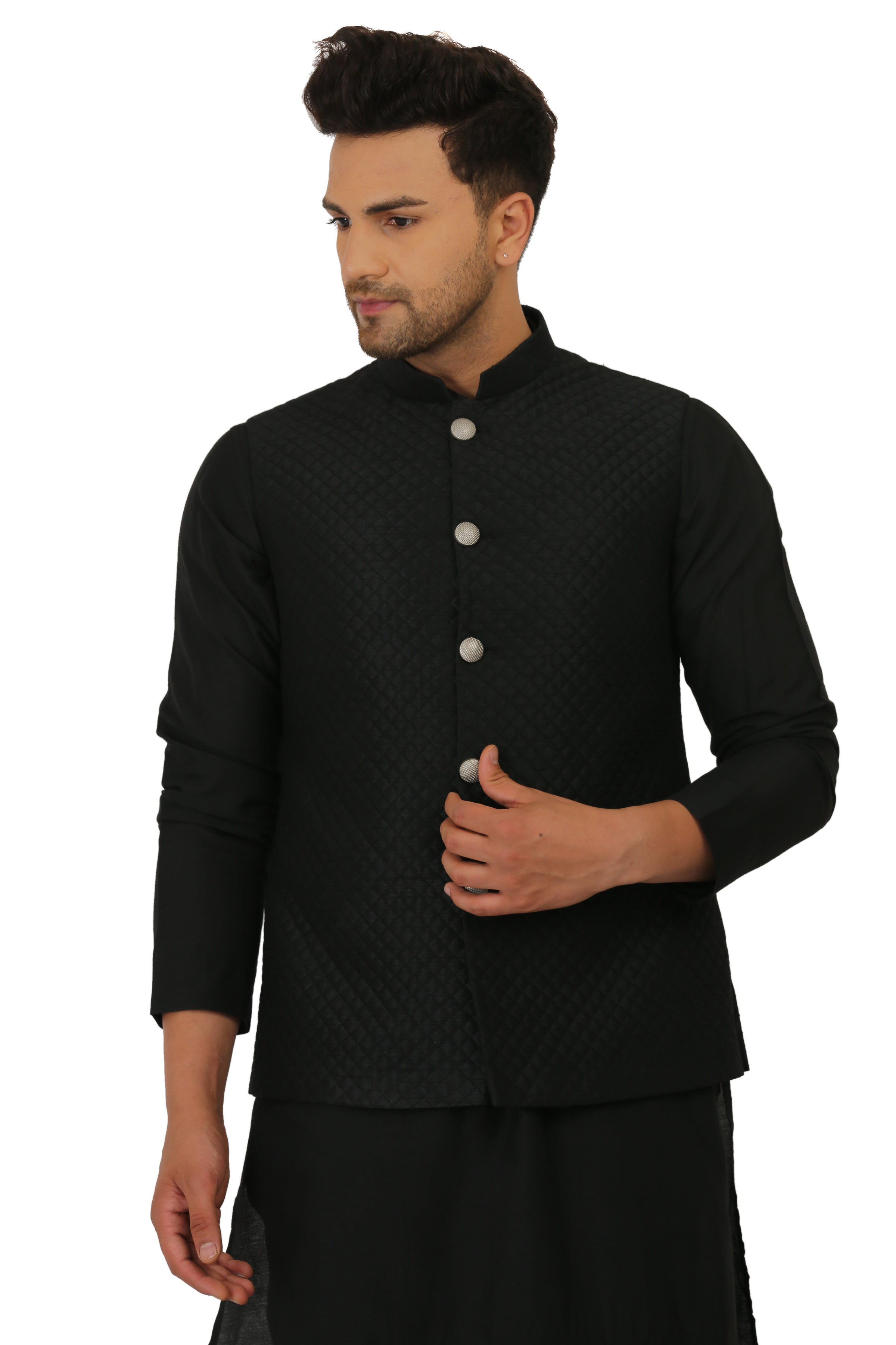 Black Nehru Jacket Set