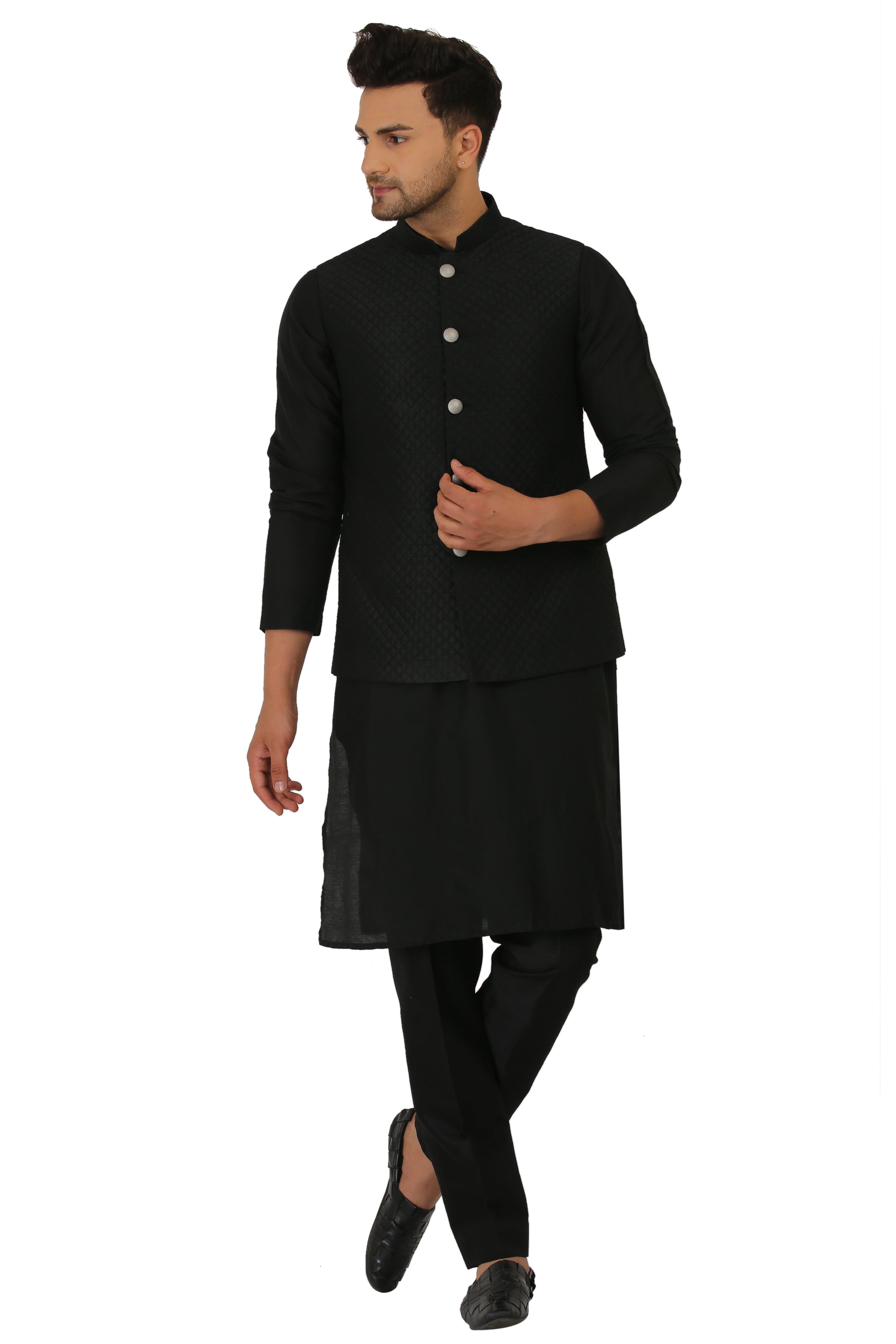 Black Nehru Jacket Set