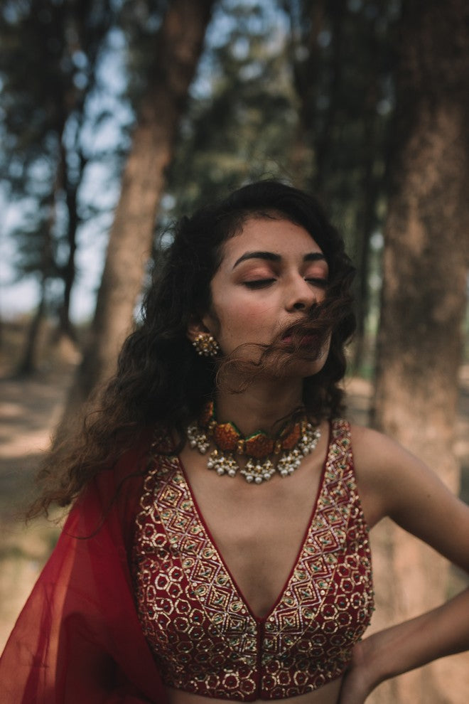 Red Lehenga