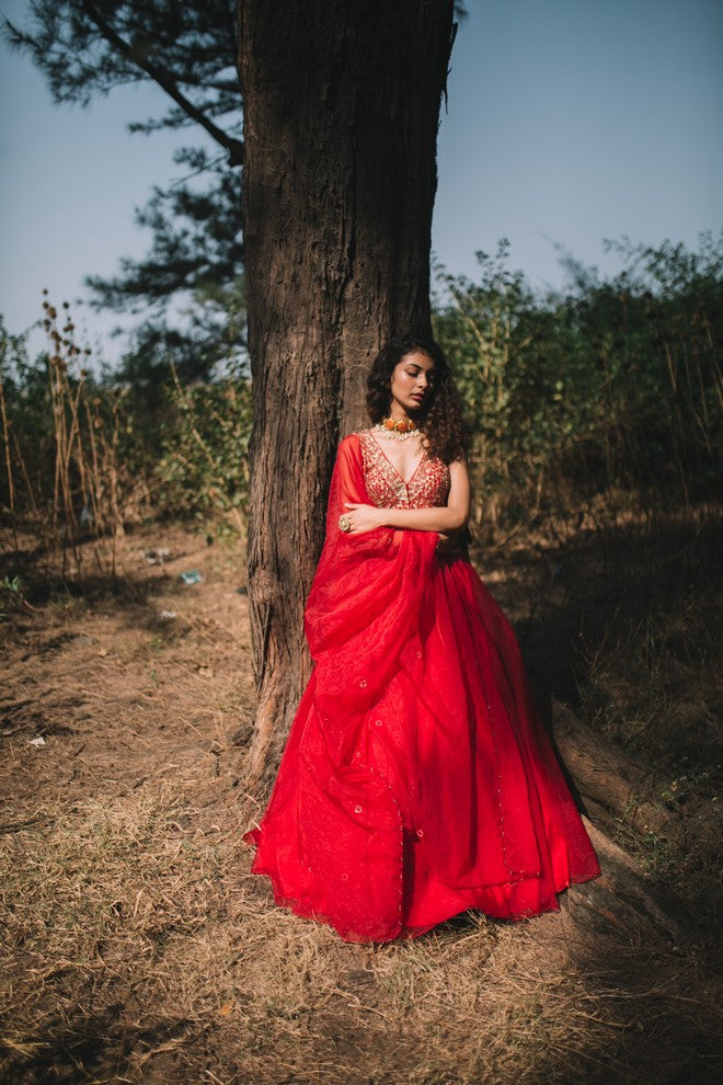 Red Lehenga