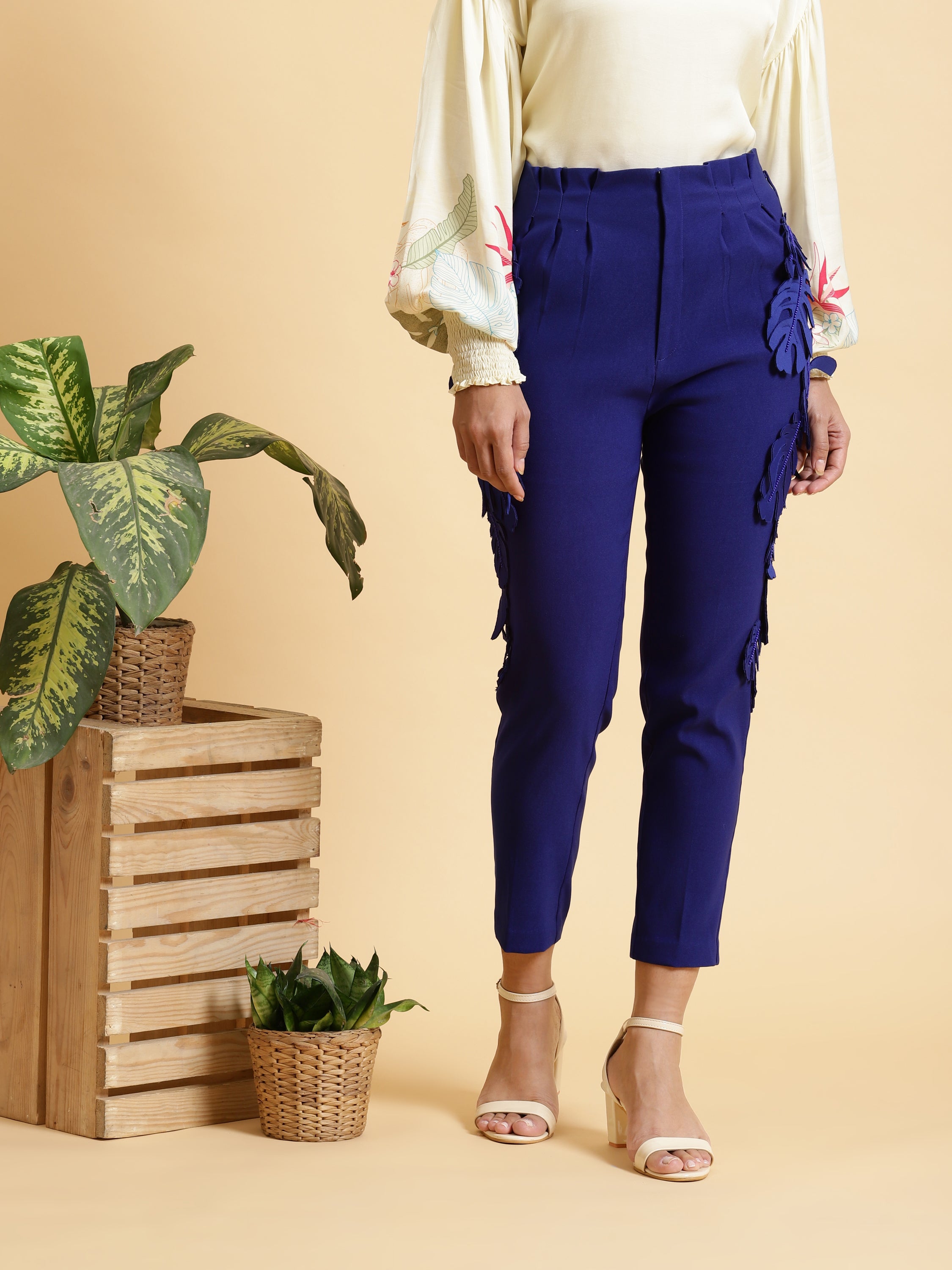 Royal Blue Paperbag Pants