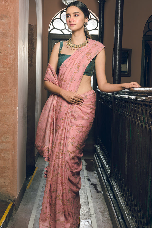 Magnolia Linen Handloom Saree