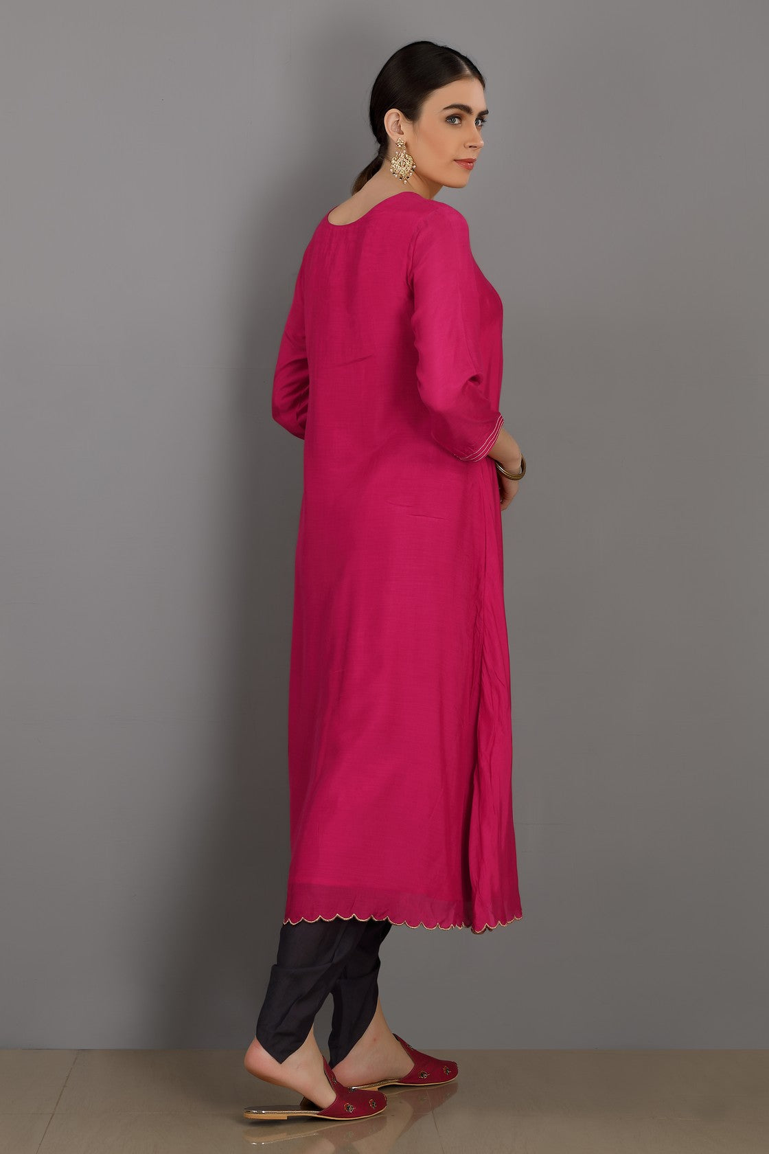 Rani pink Kurta set