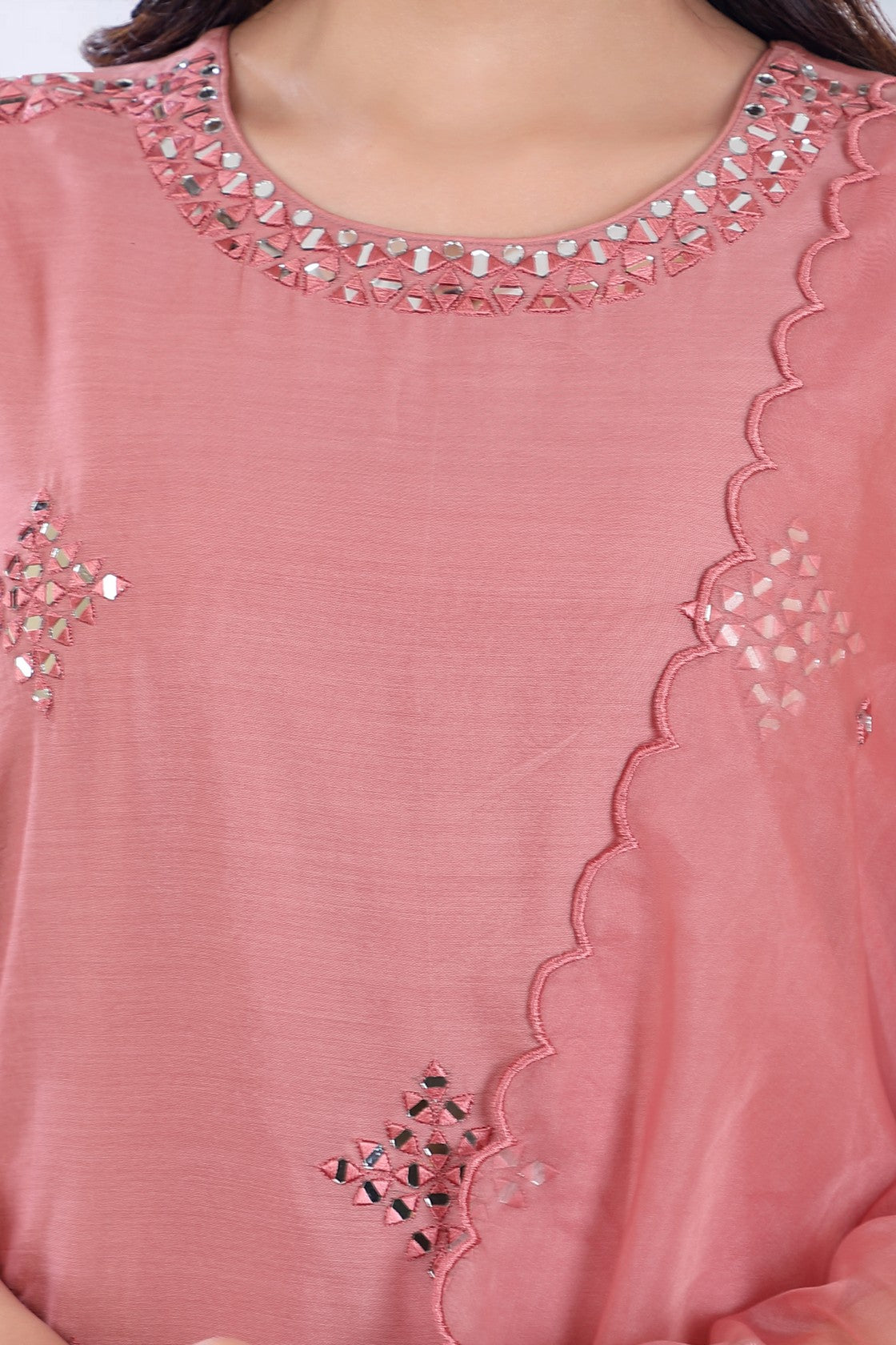 Onion Pink Chanderi kurta set