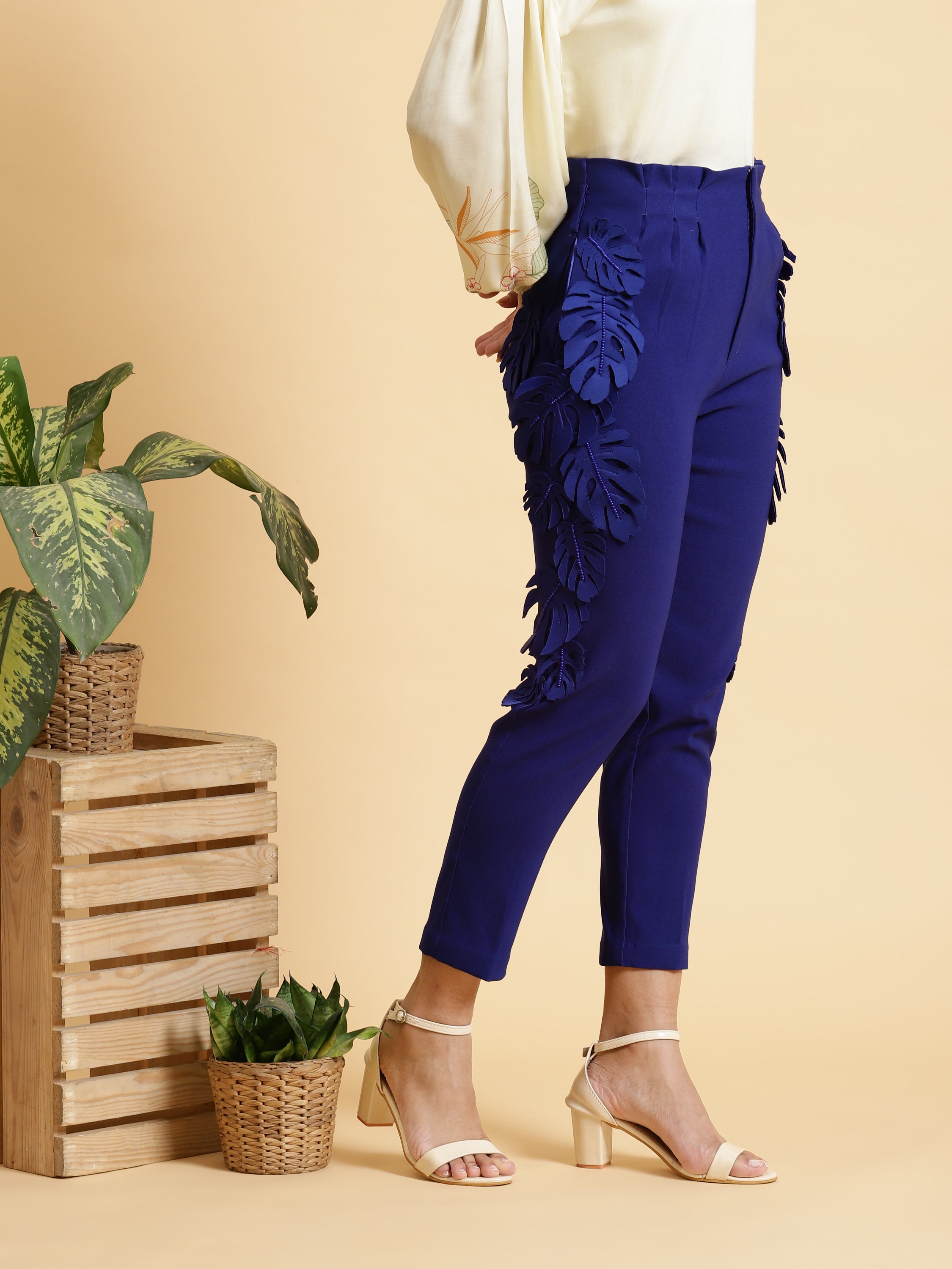 Royal Blue Paperbag Pants