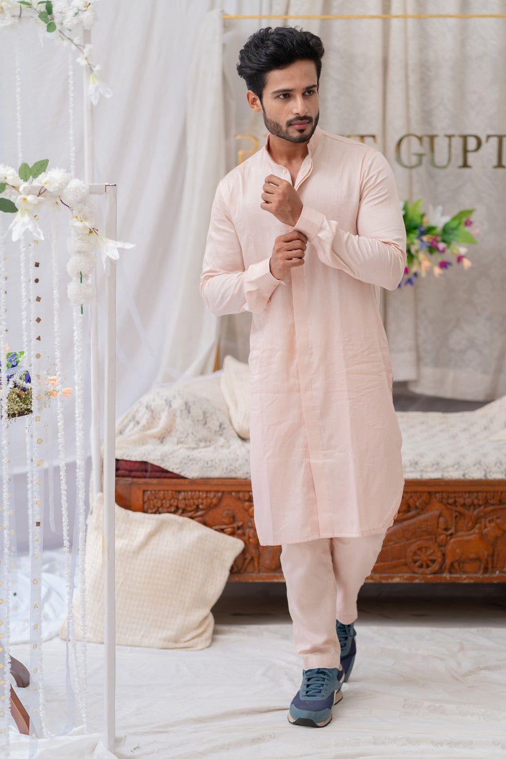 pink colour kurta pajama