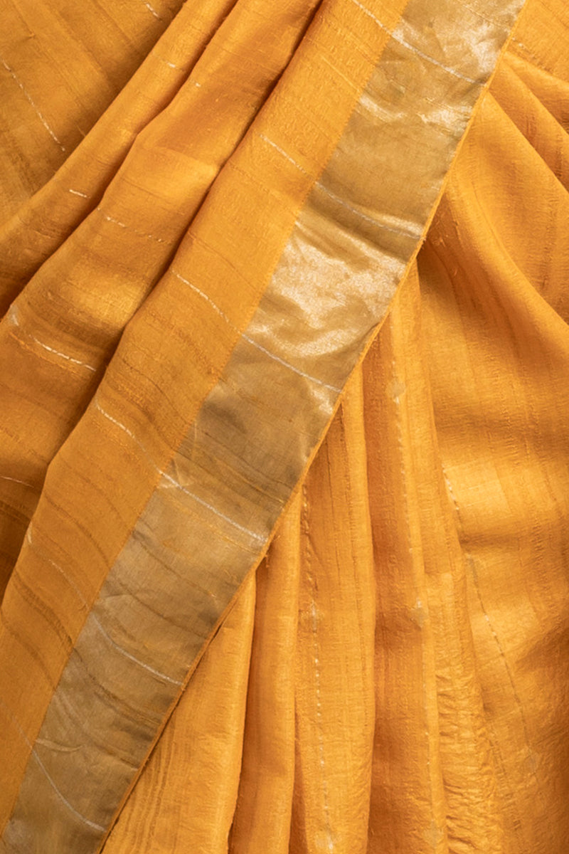 Turmeric Jamdani Handloom Saree