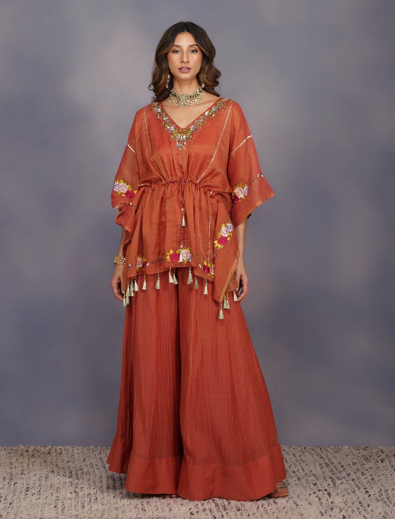 JARDIN GALAXIE KAFTAN SHARARA SET