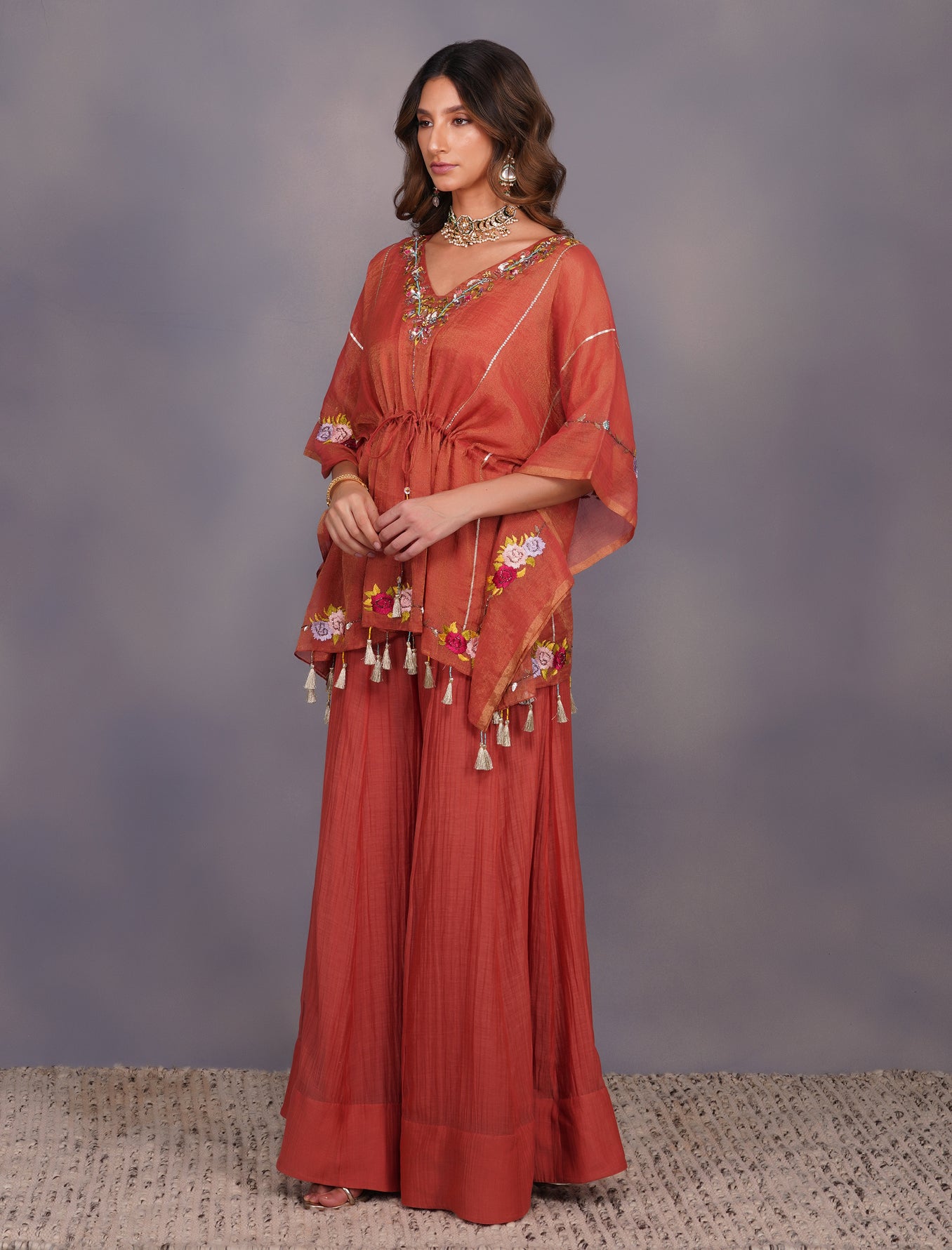 JARDIN GALAXIE KAFTAN SHARARA SET