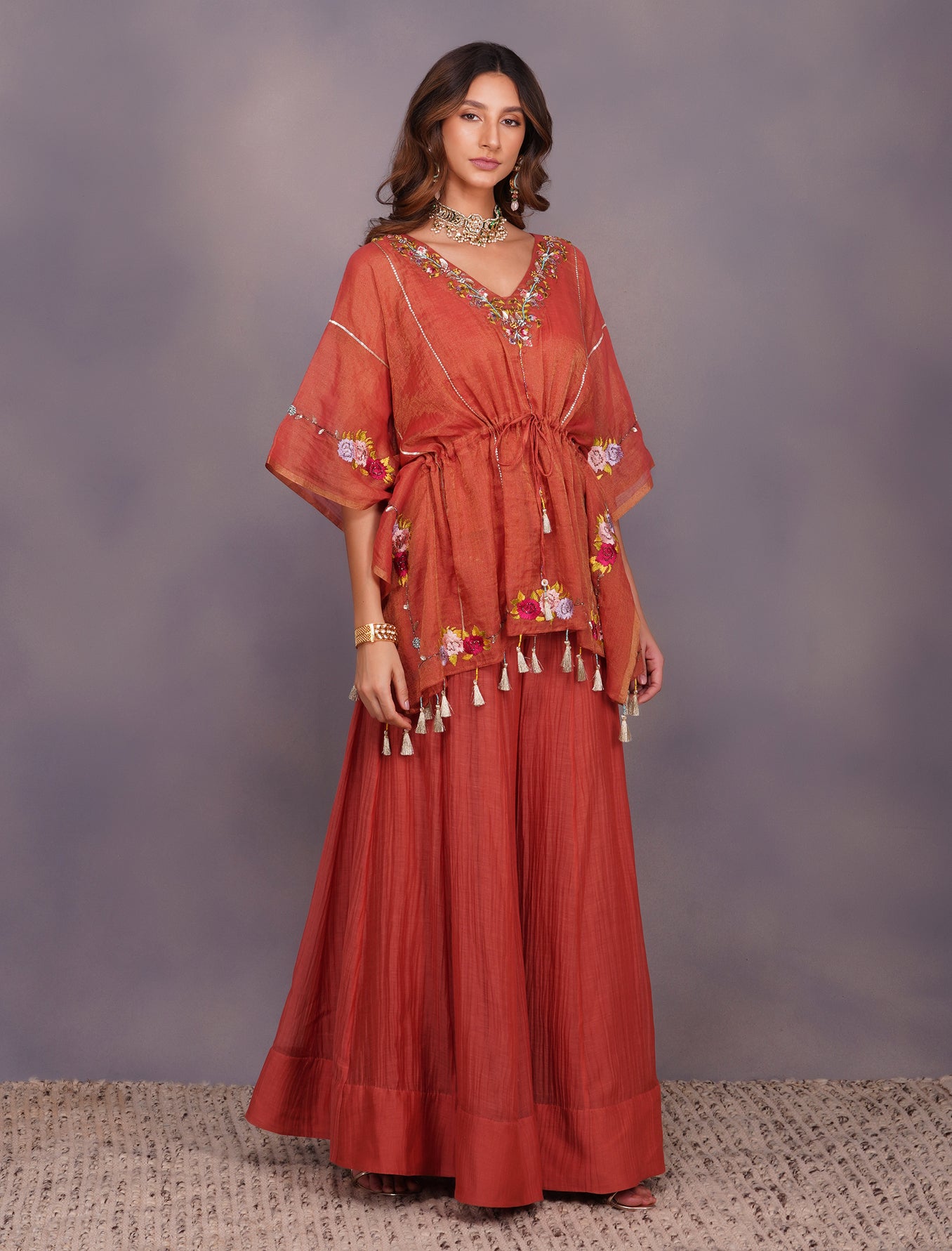 JARDIN GALAXIE KAFTAN SHARARA SET