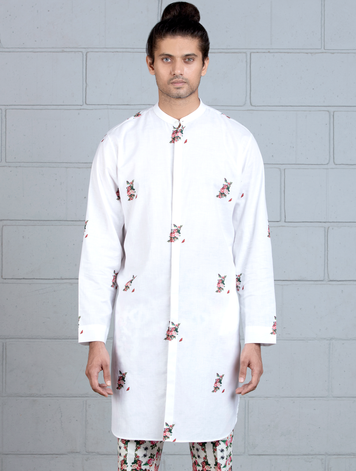 Buta printed handloom cotton kurta