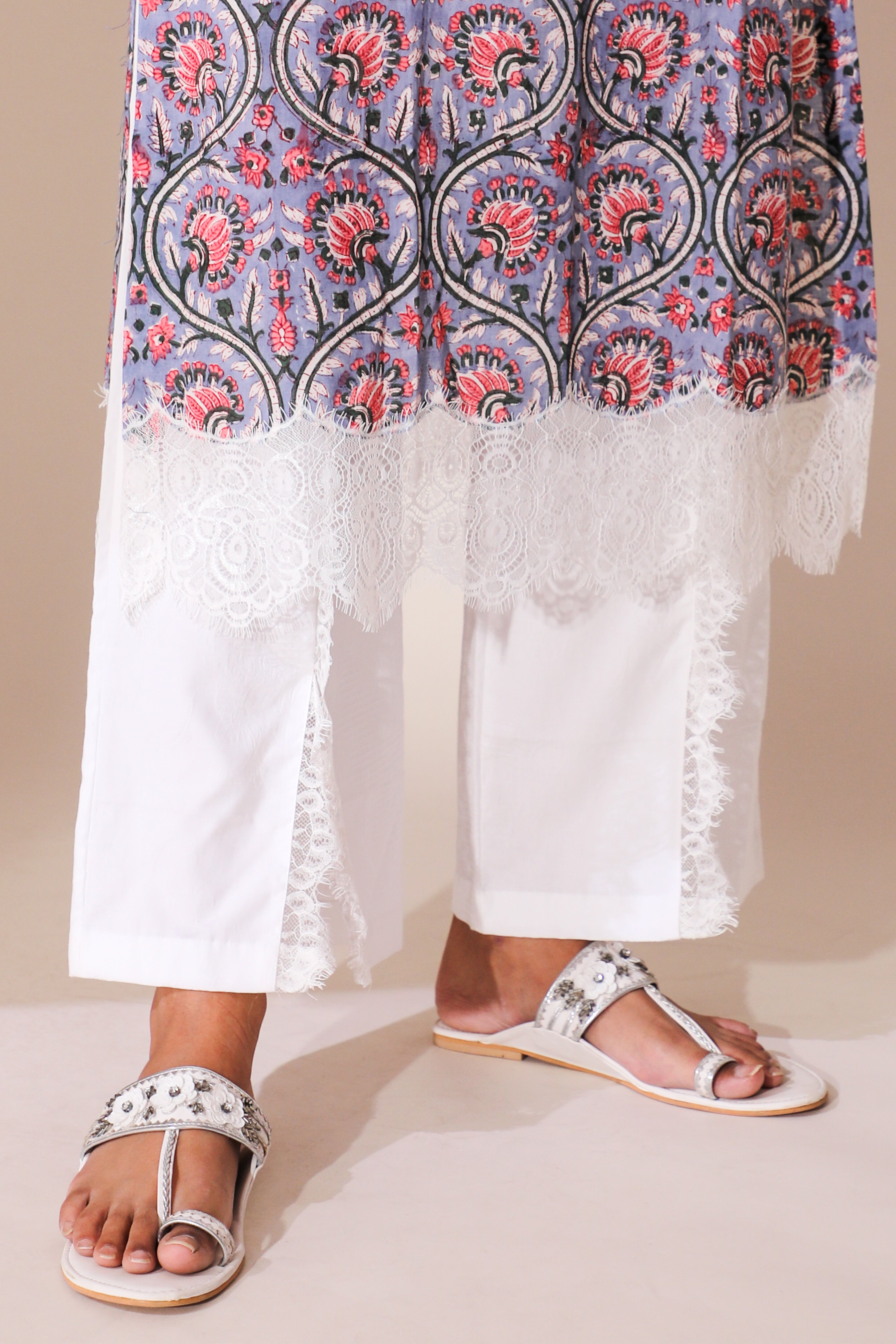 Cotton Jacquard trousers