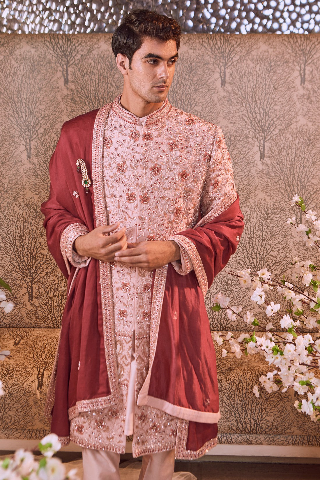 Rose Smoke Sherwani