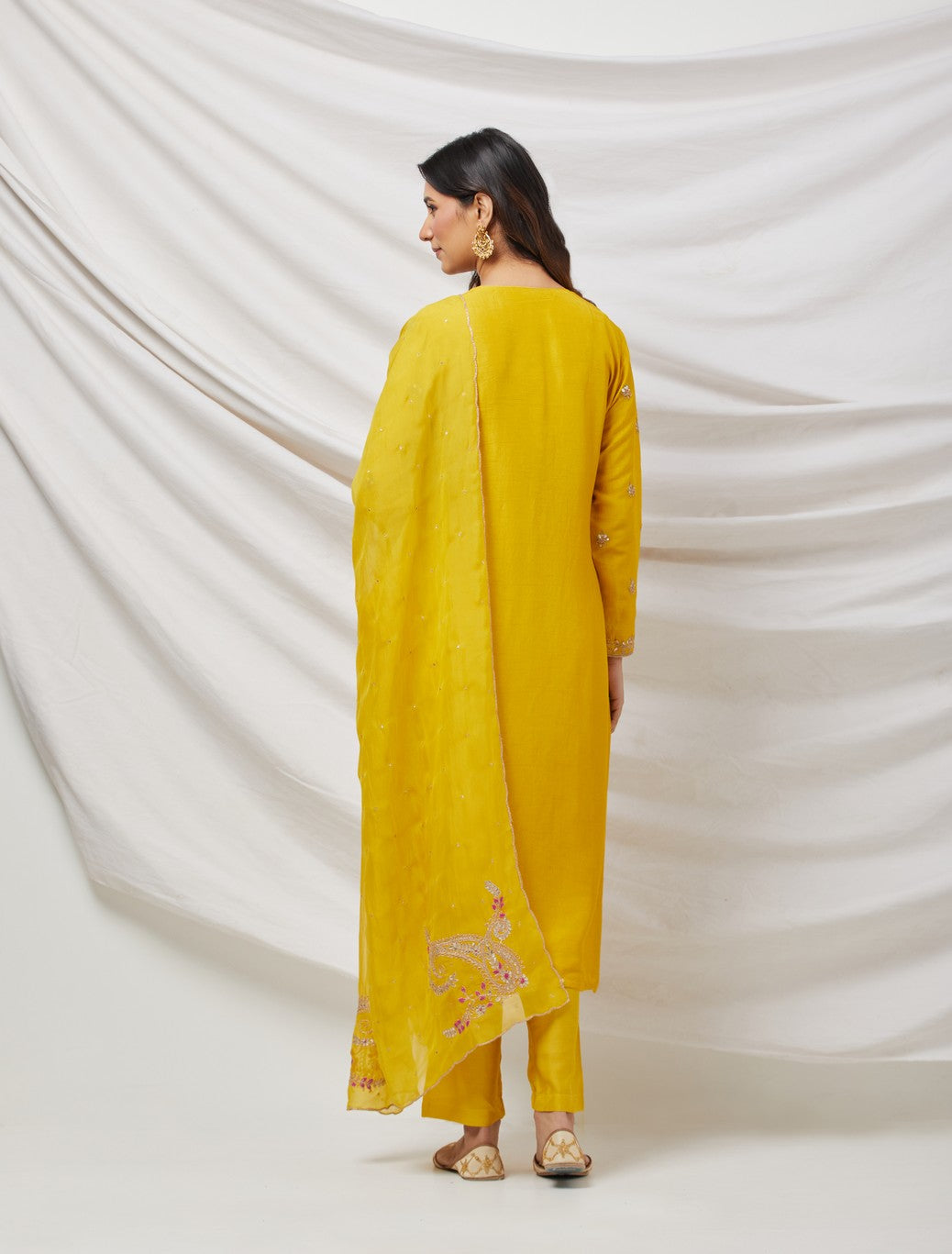 Yellow Suit Set With Dupatta