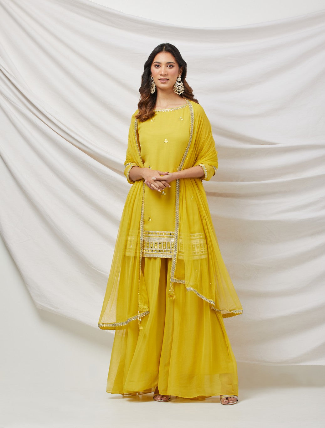 Yellow Embroidered Kurta Set