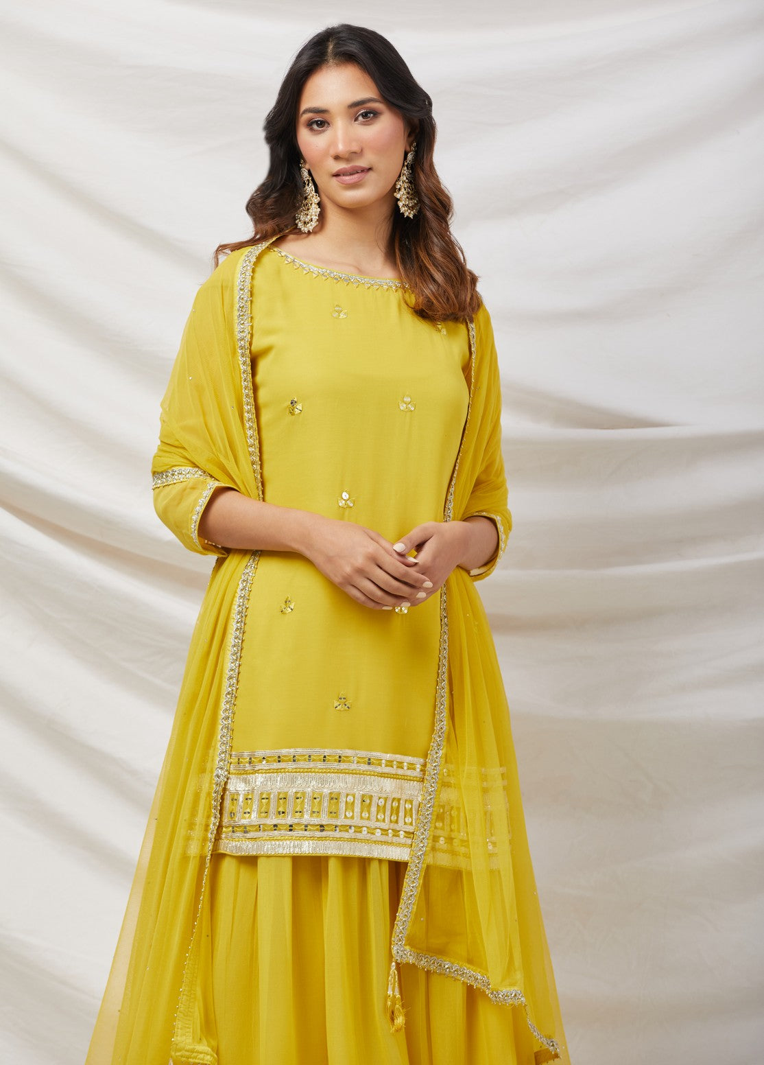 Yellow Embroidered Kurta Set